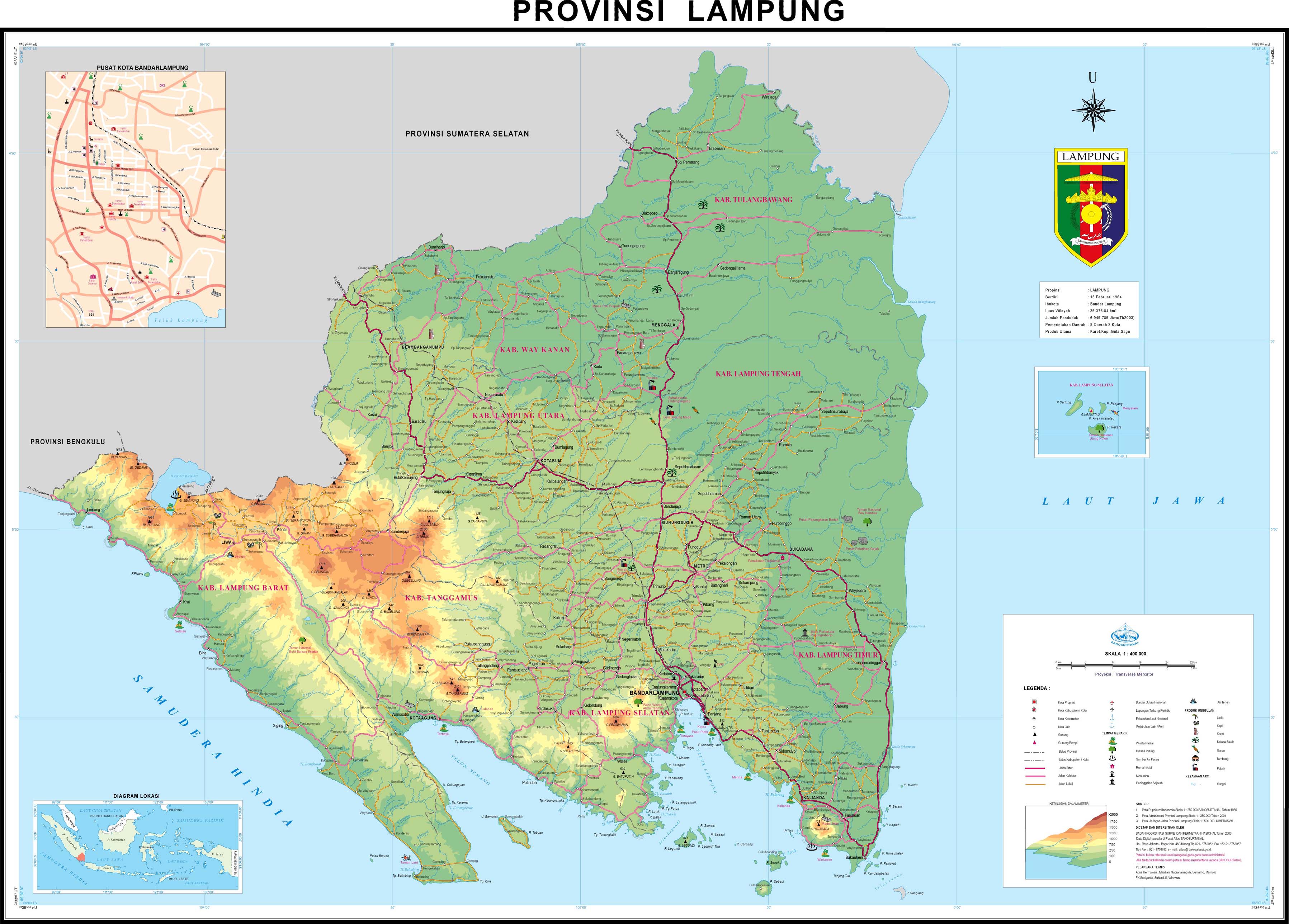 Peta Lampung  Kerajinan  Tangan  Lampung 